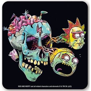 Logoshirt Rick and Morty coaster - Eyeball Skull