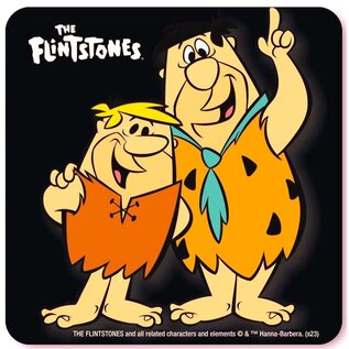 Logoshirt The Flintstones coaster - Fred Flintstone & Barney Rubble