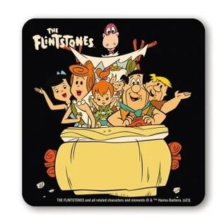 Logoshirt The Flintstones coaster - Flintstones in The Flintmobile- Untersetzer