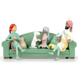 moulinsart set metal figures Tintin The Couch Scene