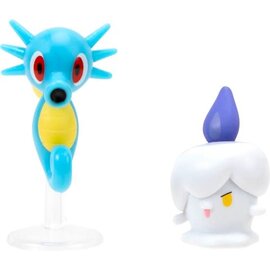 Jazwares Pokémon Battle Figure Pack - Horsea + Litwick