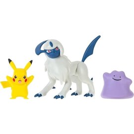 Jazwares Pokémon Battle Figure Set - Pikachu + Absol + Ditto