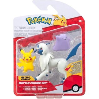 Jazwares Pokémon Battle Figure Set - Pikachu + Absol + Ditto