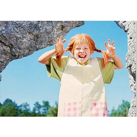 modern times Pippi Longstocking postcard  - Pippi is going to get you!