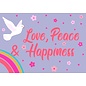 Nobis Design Happiness - Love, Peace & Happiness postcard