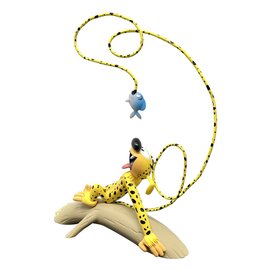 Plastoy Robbedoes beeld - Marsupilami met Piranha