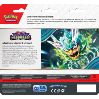 The Pokemon Company Pokémon Scarlet and Violet Twilight Masquerade 3 boosters