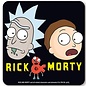 Logoshirt Rick and Morty coaster - Faces with black background