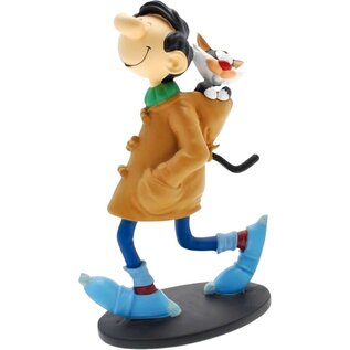 Plastoy Gomer Goof statue - Gomer with Duffle Coat with cat