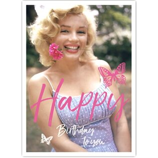 modern times Marilyn  Monroe Postkaart - Happy Birthday to you