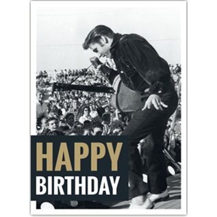 modern times Elvis Presley postkaart - Happy Birthday Live