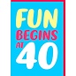 Dean Morris Greeting card - Birthday card - Fun begins at 40