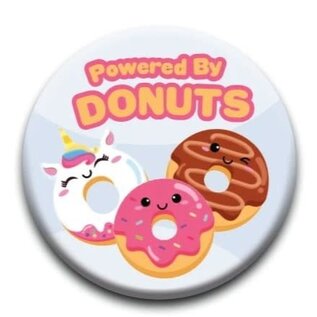 NMR Brands Kawaii Foods Pinback Button - Powered by Donuts