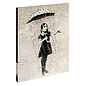 Tushita Notebook A5 - Banksy Streetart - Umbrella Girl