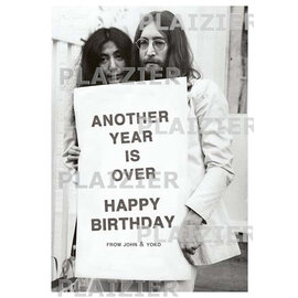 Fiftyways Cards Postcard - John Lennon & Yoko Ono - Another year is over Happy Birthday