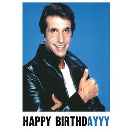 Fiftyways Cards Postkarte - Happy Days - The Fonz Happy Birthdayyy