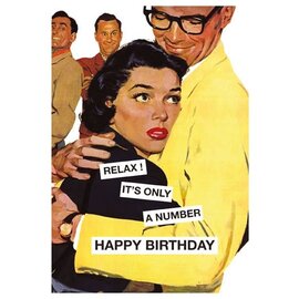 Fiftyways Cards Postcard - Relax! It's only a number - Happy Birthday