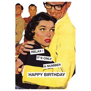 Fiftyways Cards Postcard - Relax! It's only a number - Happy Birthday