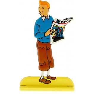 moulinsart Tim und Struppi Metallfigur - Tim mit Zeitung