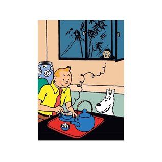 moulinsart Tim und Struppi Sichthülle A4 Tim trinkt Tee
