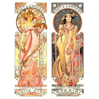 Tushita Postcard - Alphonse Mucha - MOËT & CHANDON Champagne