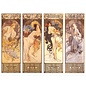 Tushita Postcard - Alphonse Mucha - The Four Seasons Spring Autumn Summer Winter 1897