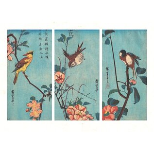 Tushita Postcard - Utagawa Hiroshige - Birds and Flowers