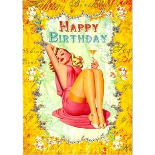 Tres Chic Greeting card - Happy Birthday - Cocktail Girl