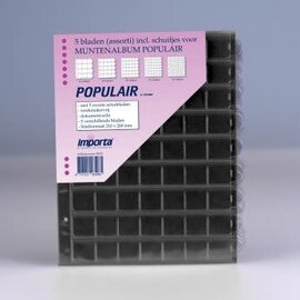 Importa coin pages Populair assortment 5 types with black interleaving - set of 5