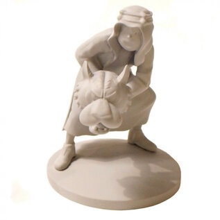 moulinsart Tintin statue - Abdullah with Tiger monochrome