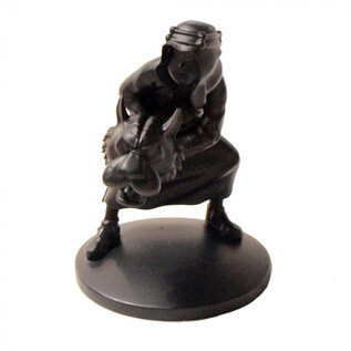 moulinsart Tim und Struppi Statue - Abdallah mit Tiger monochrome
