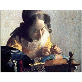 Tushita Postkarte - Johannes Vermeer - Die Spitzenklöpplerin