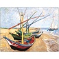 Tushita Postcard - Vincent van Gogh - Fishing boats on the beach of Les Saintes-Maries-de-la-Mer