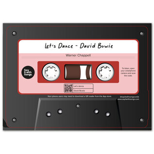 Say it with Songs Postcard - David Bowie - Let's Dance