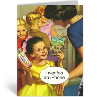 Simon Spicer Wenskaart - I wanted an iPhone