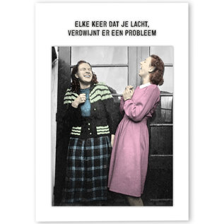 Kartoenfabriek Postkaart - Elke keer dat je lacht, verdwijnt er een probleem