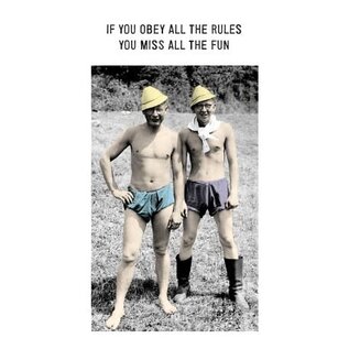 Kartoenfabriek Postcard - If you obey all the rules you miss all the fun
