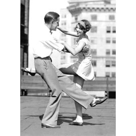Tushita Postkarte - Dancing NY Roof Top