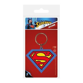 Pyramid Superman Logo rubber keychain