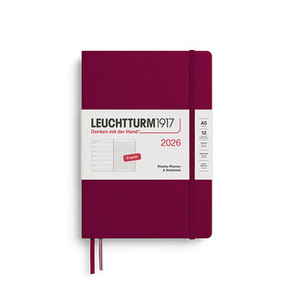 Leuchtturm1917 2026 Weekly Planner & Notizbuch 12 Monate Medium A5