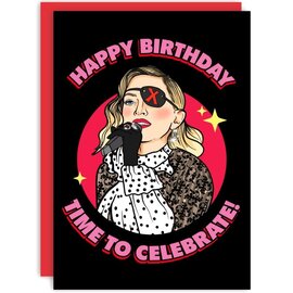 Studio Soph Grußkarte - Madonna - Happy Birthday time to celebrate!