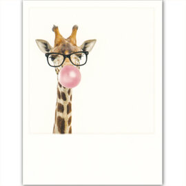 Taurus Postkaart - Giraffe met Bubblegum