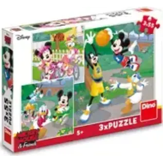 Dino Puzzle Disney Mickey Mouse & Friends - 3x Puzzle - 3x 55 Teile