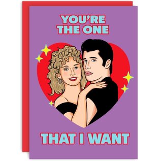Studio Soph Wenskaart - Grease - Your're the one that I want - Olivia Newton John & John Travolta