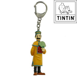 moulinsart Tintin Keychain -  Thomson in China with fan figure