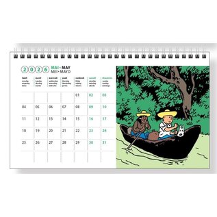 moulinsart Kuifje bureau kalender 2026 tafelmodel
