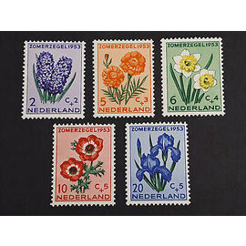 PostNL series postage stamps of the Netherlands Summer Stamps 1953 NVPH 602-606 mint