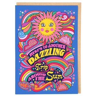Cath Tate Greeting card - Lost Plots - Here's to another dazzling trip around the sun