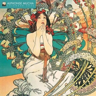Flame Tree Publishing Alphonse Mucha kalender 2026