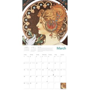 Flame Tree Publishing Alphonse Mucha kalender 2026